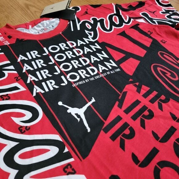 Air Jordan 1 2 3 4 5 6 11 12 13 Bred OG Heritage Women's Crop Top Tee Shirt Red - Picture 5 of 16